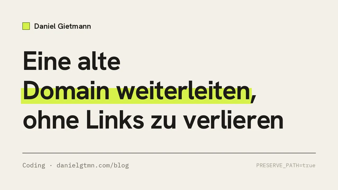 Titelbild: Eine alte Domain weiterleiten, ohne Links zu verlieren